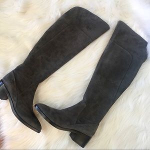 Sigerson Morrison Over the Knee Grey Suede Boots